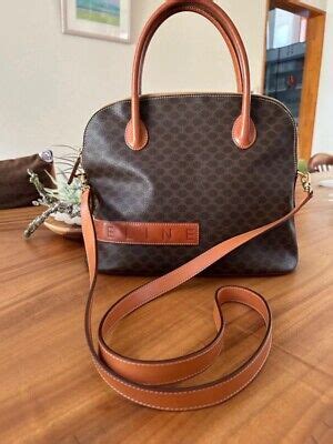 celine Bag Handbag Tote Bag Suede Brown MC01 1 Authentic